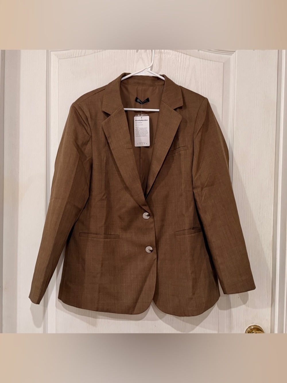 NWT Pretty Garden Brown Women's Blazer Jacket -